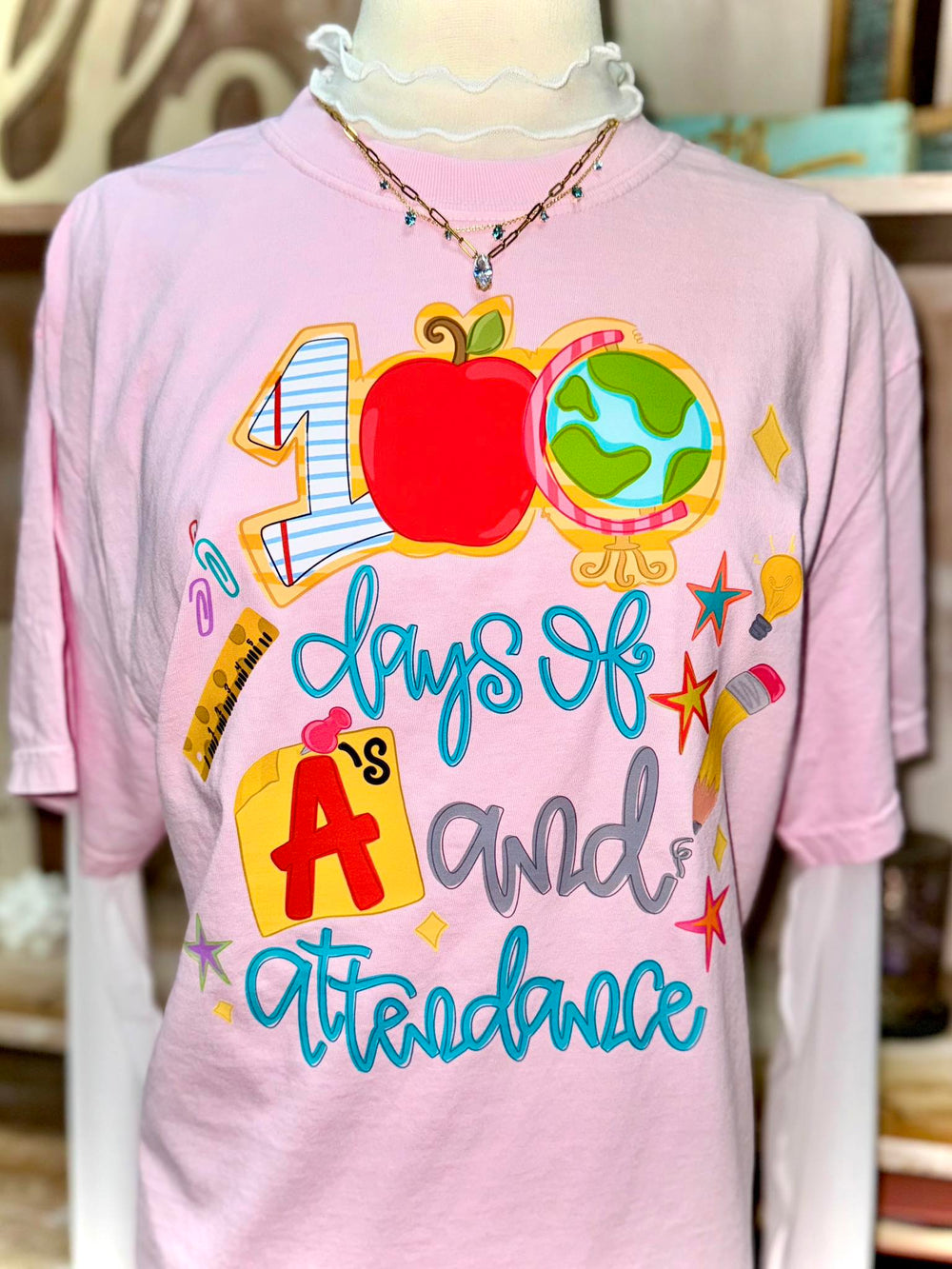 100 Days Attendance DTF transfer design – image 1