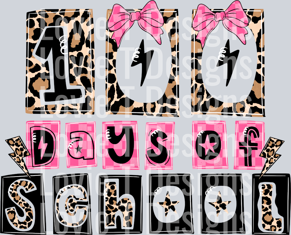 100 Days Of School Pink