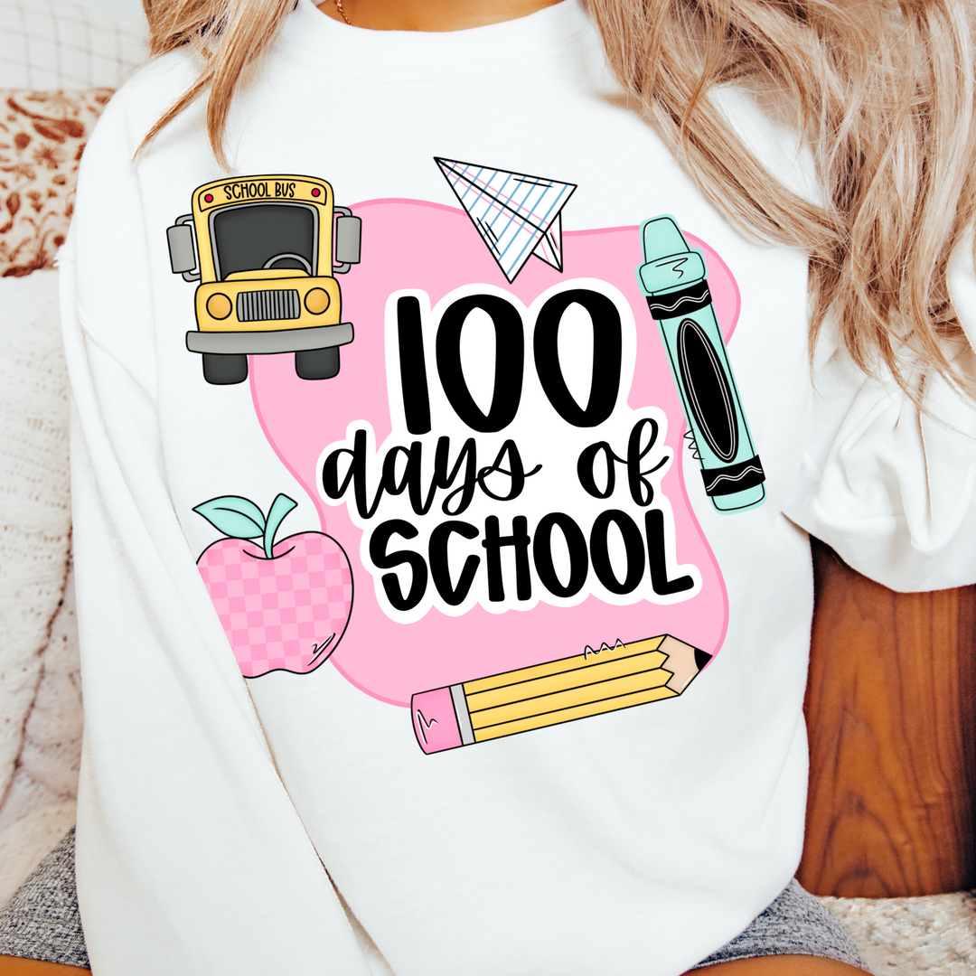 100 DAYS OF SCHOOL PINK