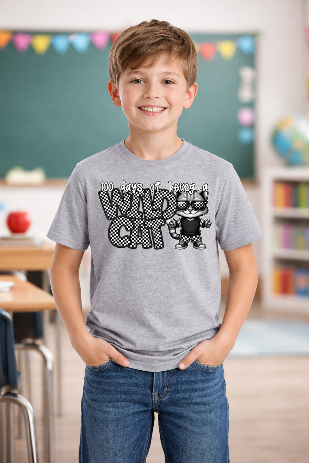 100 Days Wildcat DTF transfer design