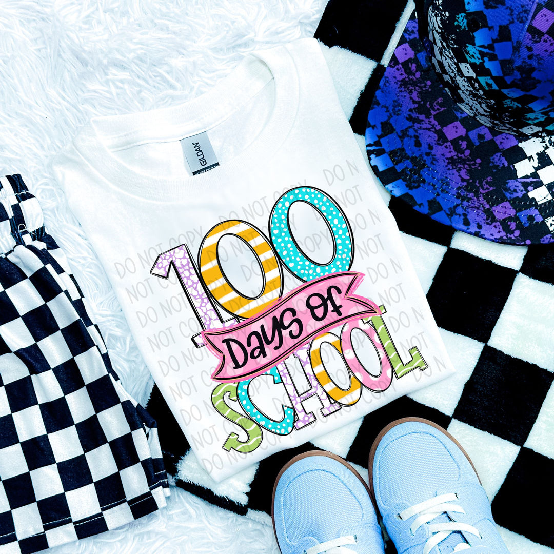 100 DAYS OF SCHOOL COLORFUL