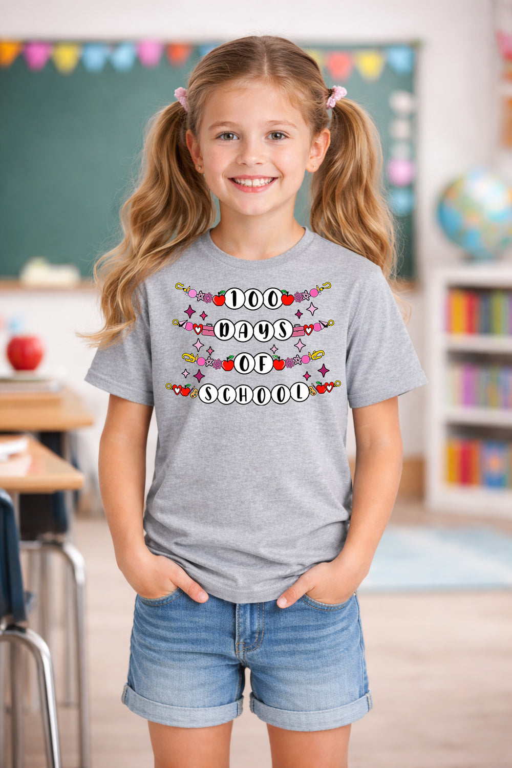 100 Days Bracelet DTF transfer design