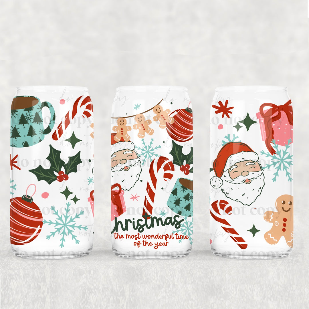 Christmas Things UV DTF cup wrap 16oz mockup