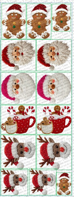 22X60 CHRISTMAS FAUX YARN GANG SHEET