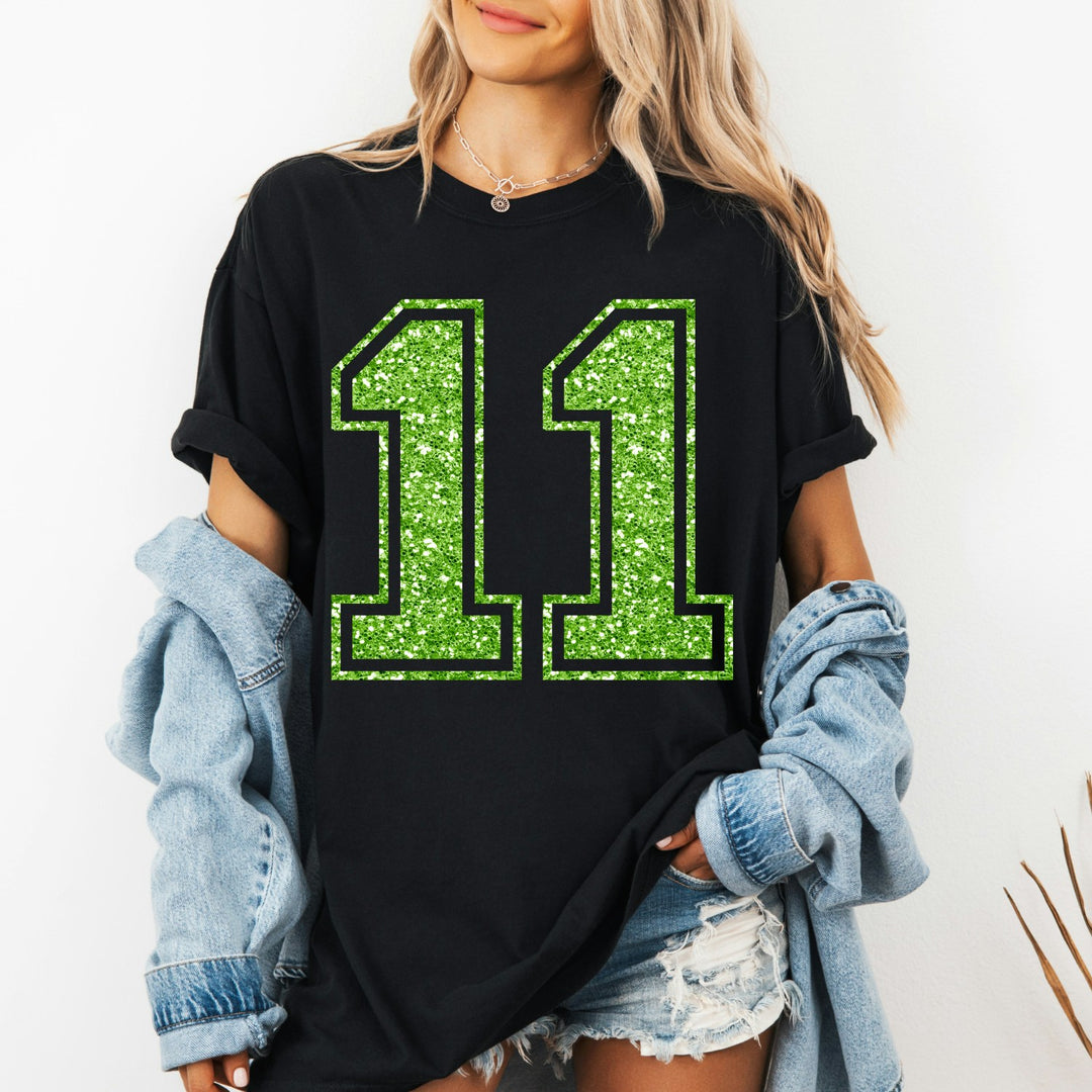 Oversized Faux Glitter Number Frames customizable DTF transfer mockup