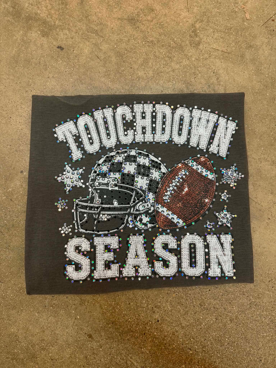 TOUCHDOWN SEASON DTF + SPANGLE - COMPLTED TEE