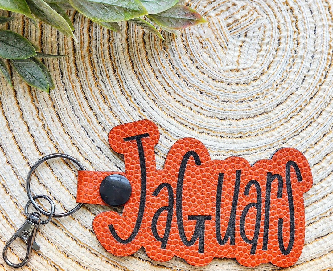 Leatherette Basketball Keychain-Lovie T Designs