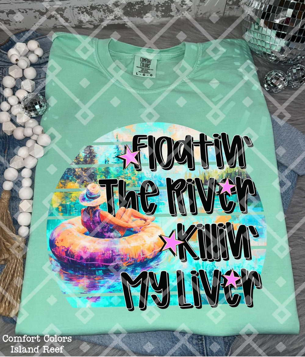 Floatin River DTF transfer design – image 1