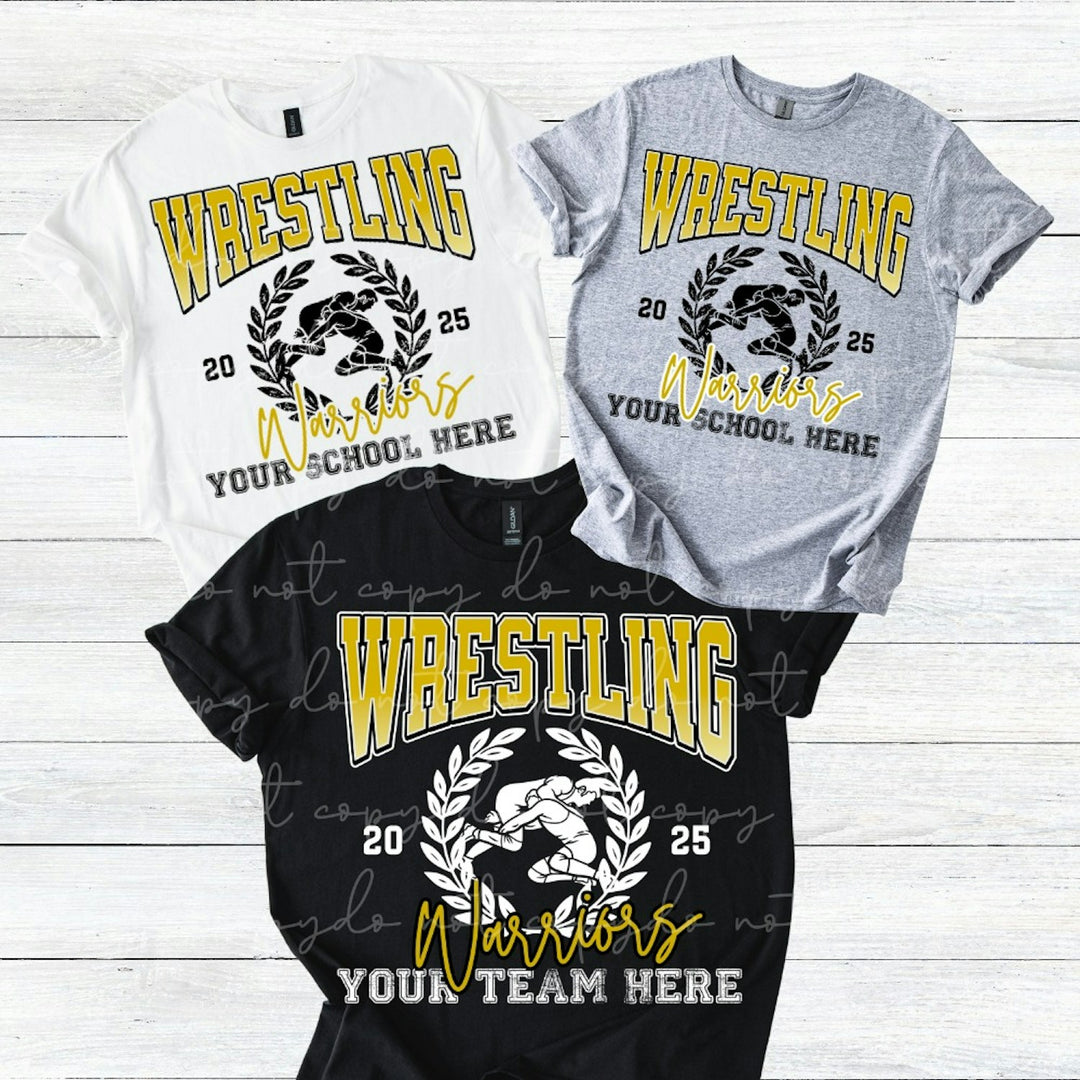 Wrestling Wreath customizable DTF transfer mockup