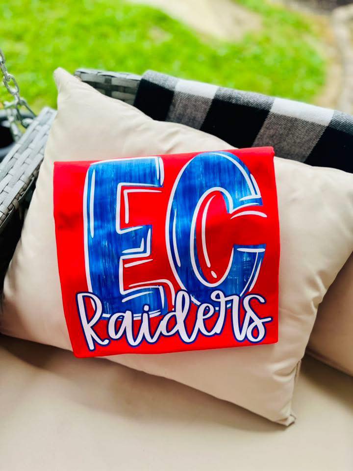 Hand Painted Initials mascot custom transfer design