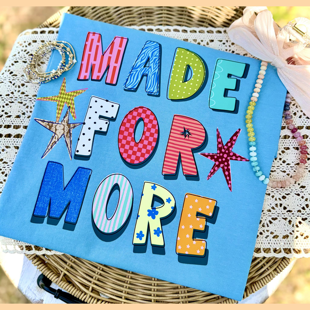 Made for More Funky Pattern and Stars – DTF Transfer