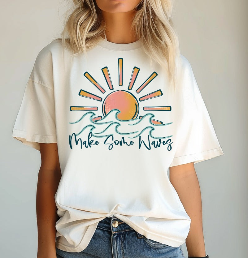 Make Some Waves DTF transfer design