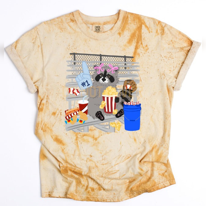 Trash Panda with Bow Ballfield – DTF Transfer