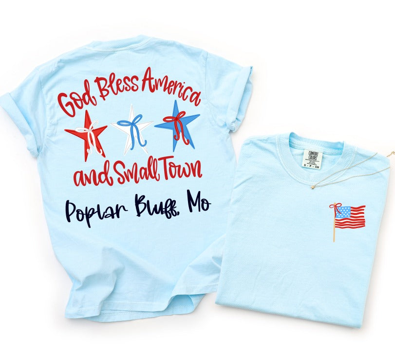 GOD BLESS AMERICA AND SMALL-TOWN CUSTOM + POCKET