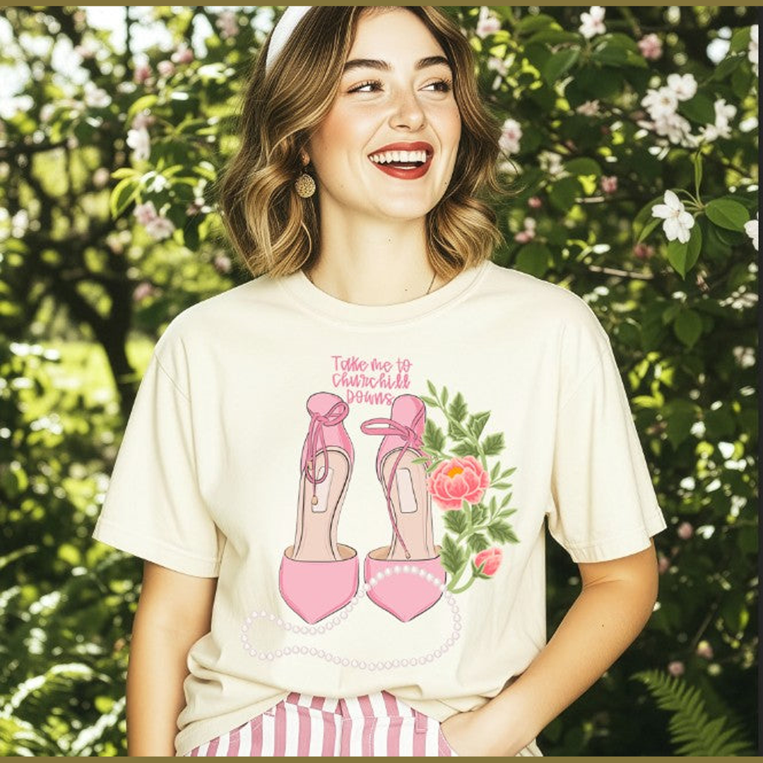 Take Me to Churchill Pink Heels – DTF Transfer