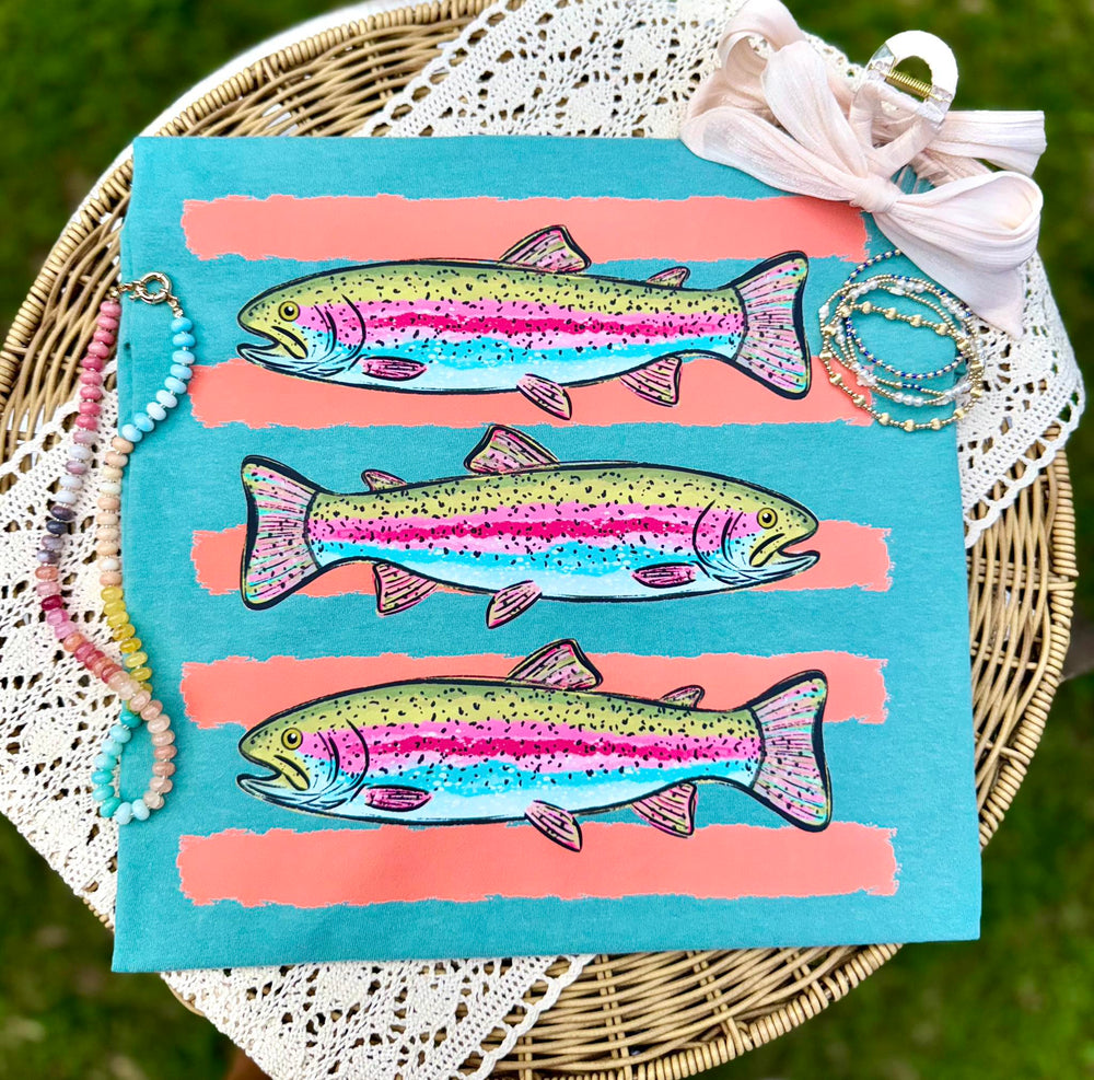 Trout Stripes DTF transfer design