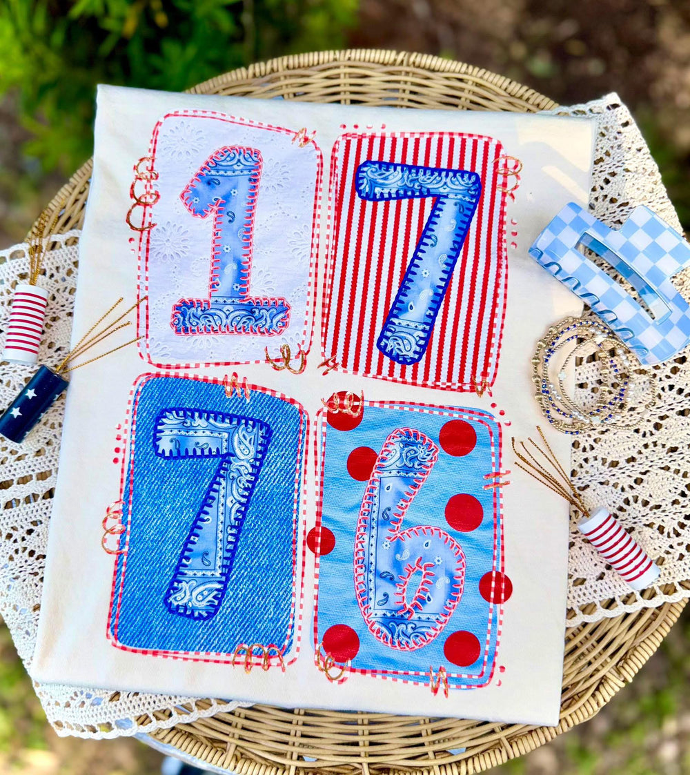 1776 Americana DTF transfer design
