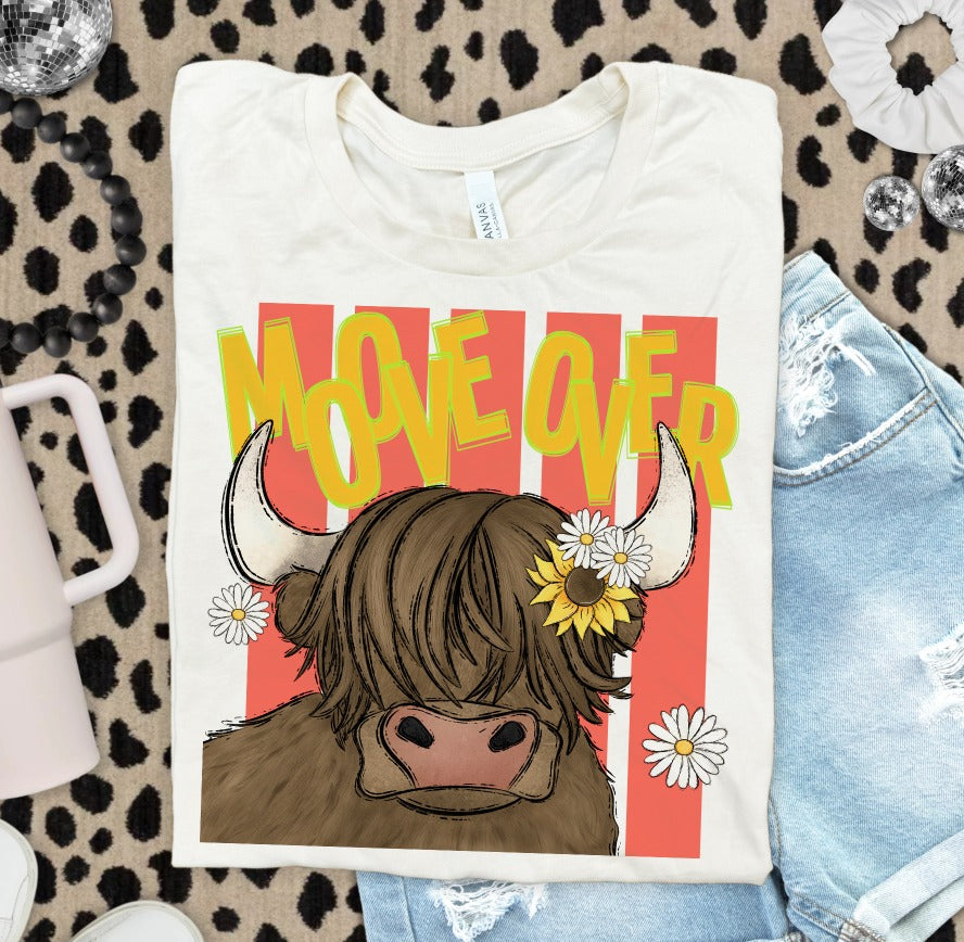 Moove Over Heifer humor DTF transfer design