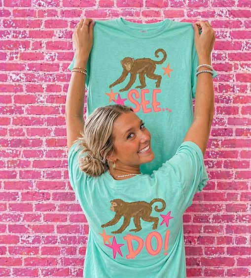 Monkey Do Girl DTF transfer design