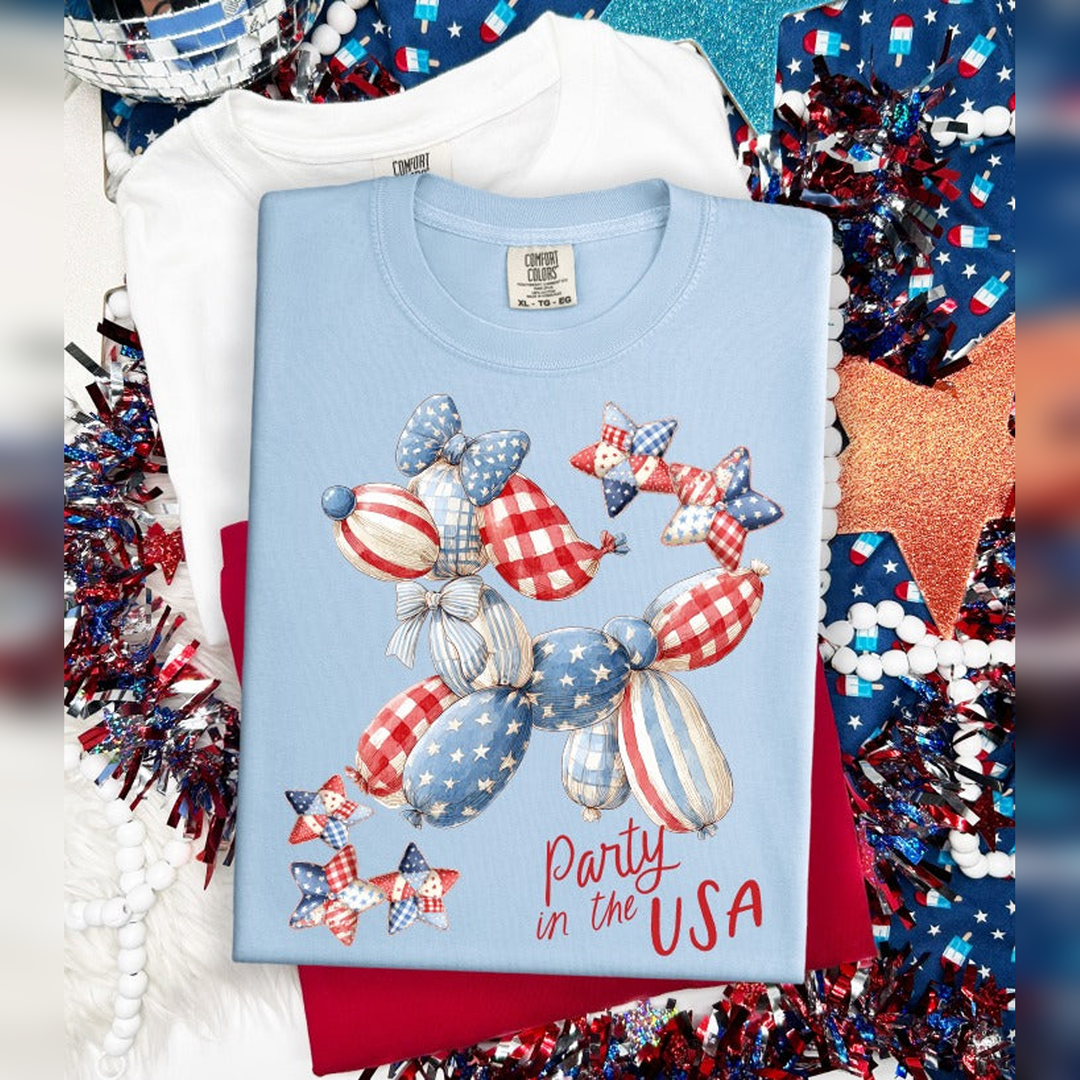 Party in the USA Balloon Dog – DTF Transfer