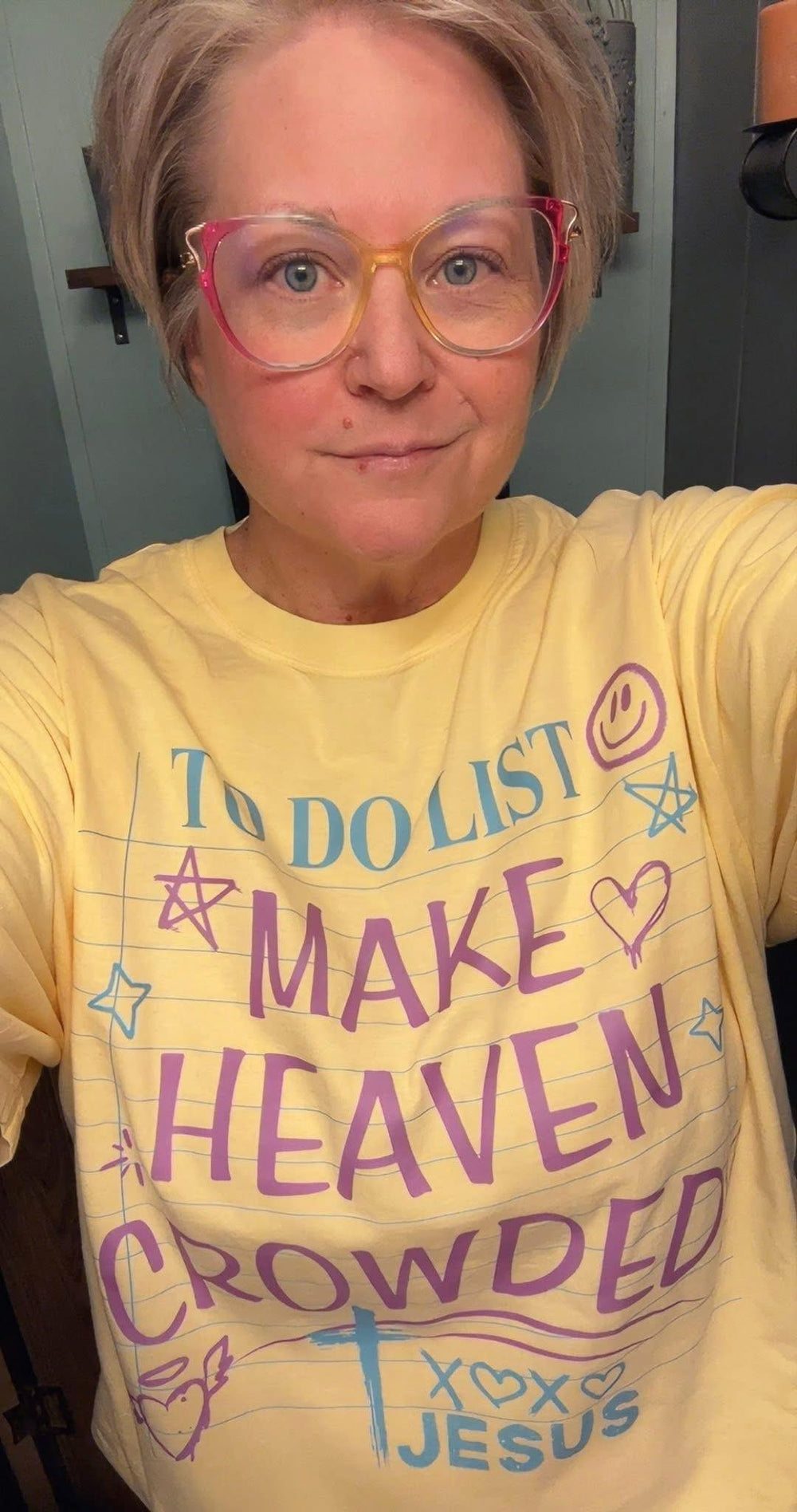 To Do List Make Heaven Crowded XOXO Jesus faith DTF transfer design