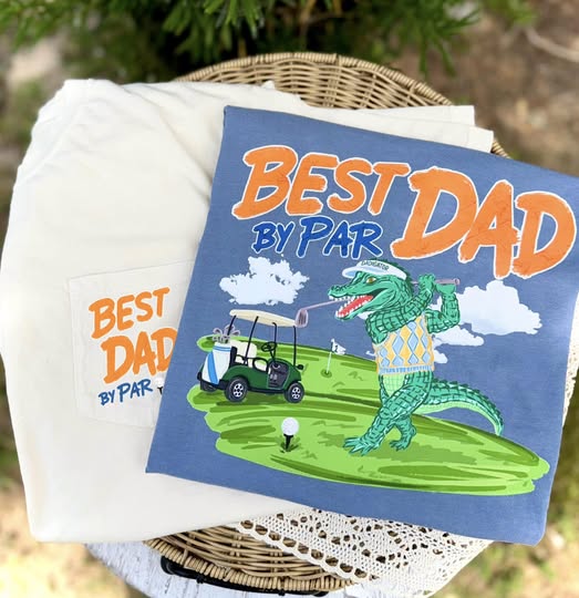 BEST DAD BY PAR Father's Day DTF transfer design