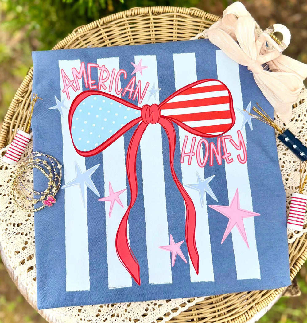 American Honey Americana DTF transfer design