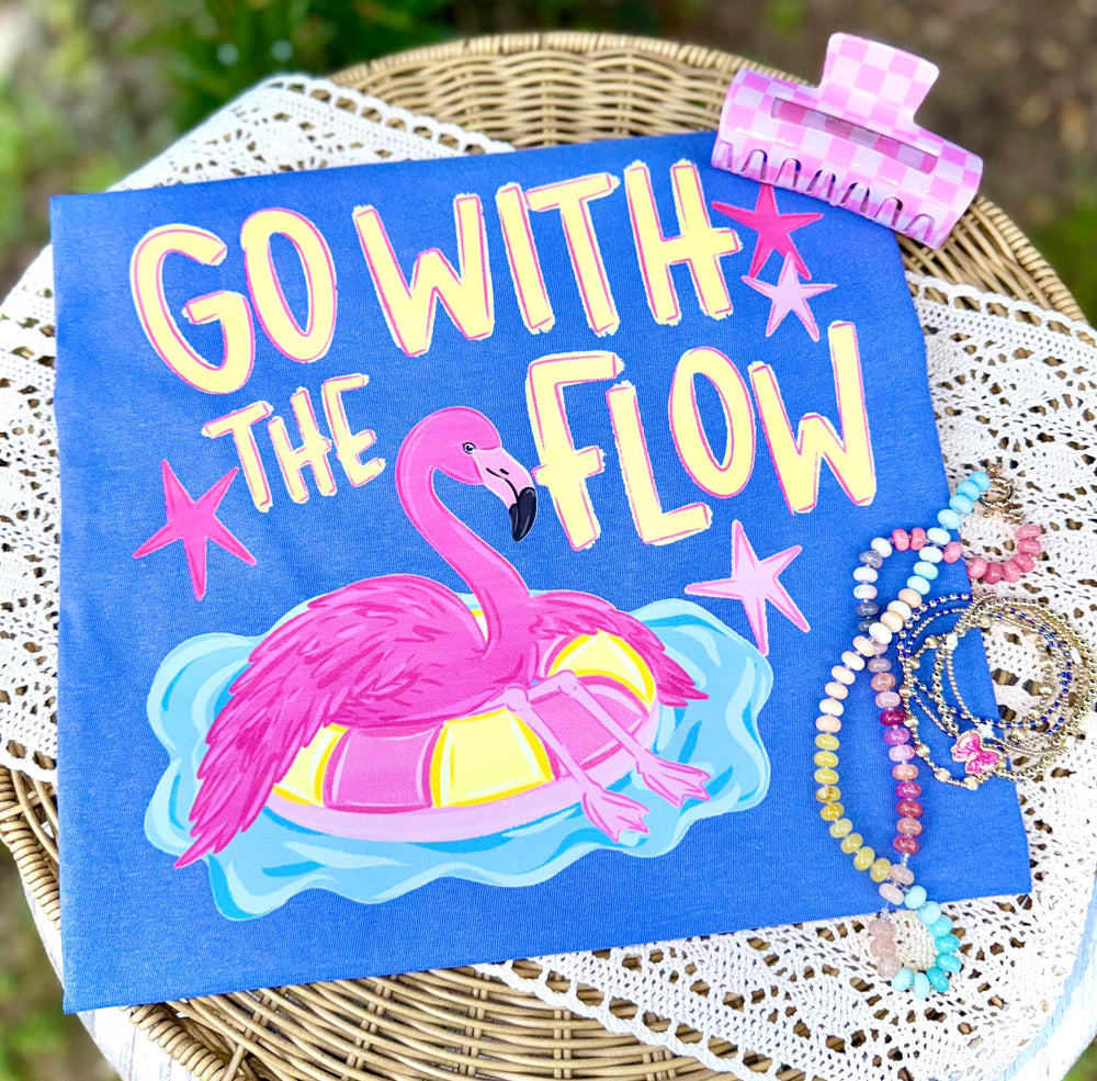 GO WITH THE FLOW summer DTF transfer design