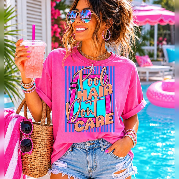 Pool Hair Don't Care – DTF Transfer