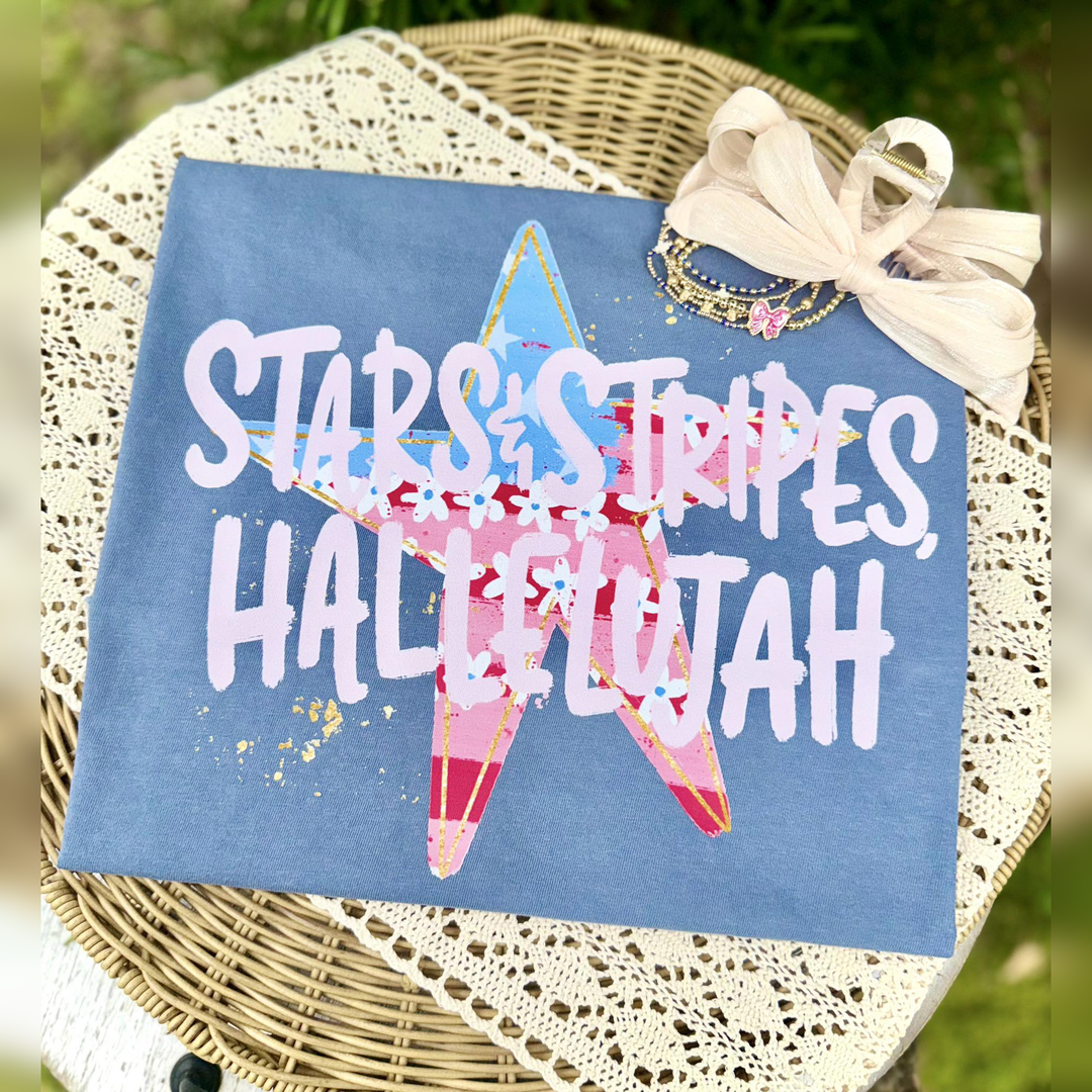 Stars & Stripes Hallelujah – DTF Transfer