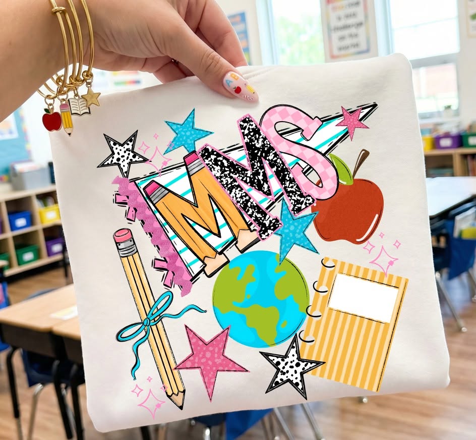 BACK TO SCHOOL PENNANT - WITH CUSTOM ALPHA WORD