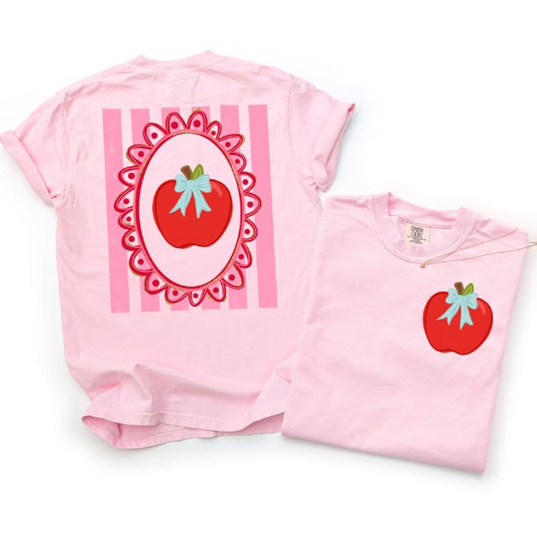 Stripe Apple Bow – DTF Transfer