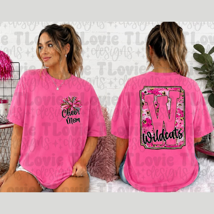 Pink Leopard Initial + Sport Pocket - Customizable – DTF Transfer