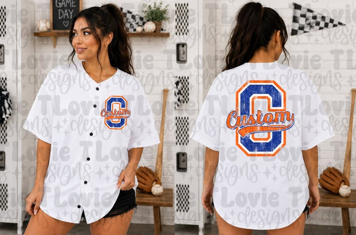 Retro Letter Mascot - Customizable DTF transfer design