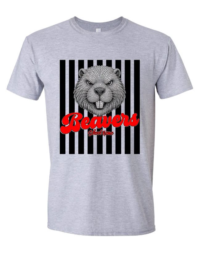 STRIPED MASCOT + RETRO NAME - CUSTOMIZABLE
