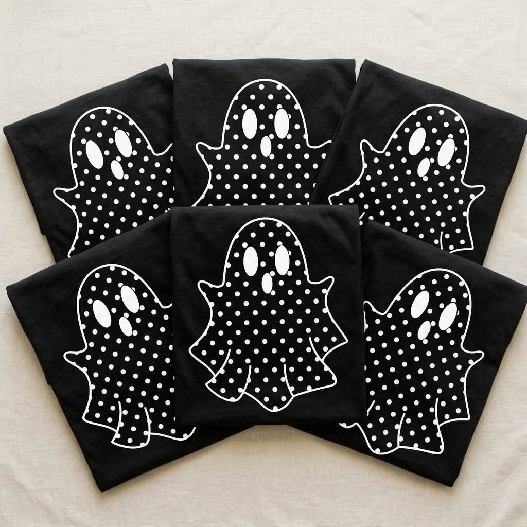 Polka Dot Ghost – Completed Tee