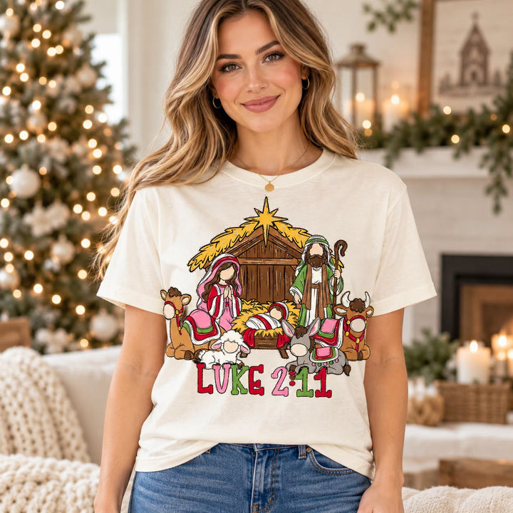 Small Town Christmas DTF transfer mockup