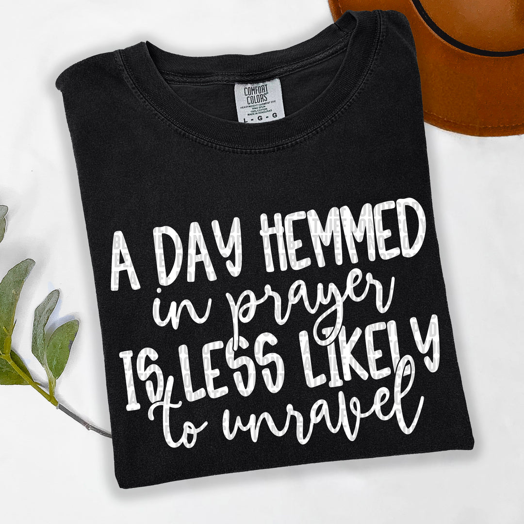 A DAY HEMMED IN PRAYER WHITE