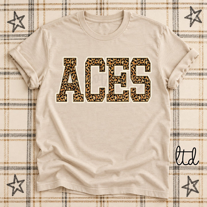 Aces Dark Leopard Mascots DTF transfer mockup