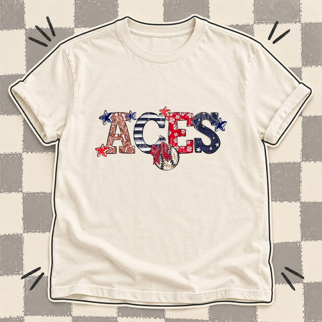 Mixed Doodle Baseball Mascots – Ballpark Classic Aces design
