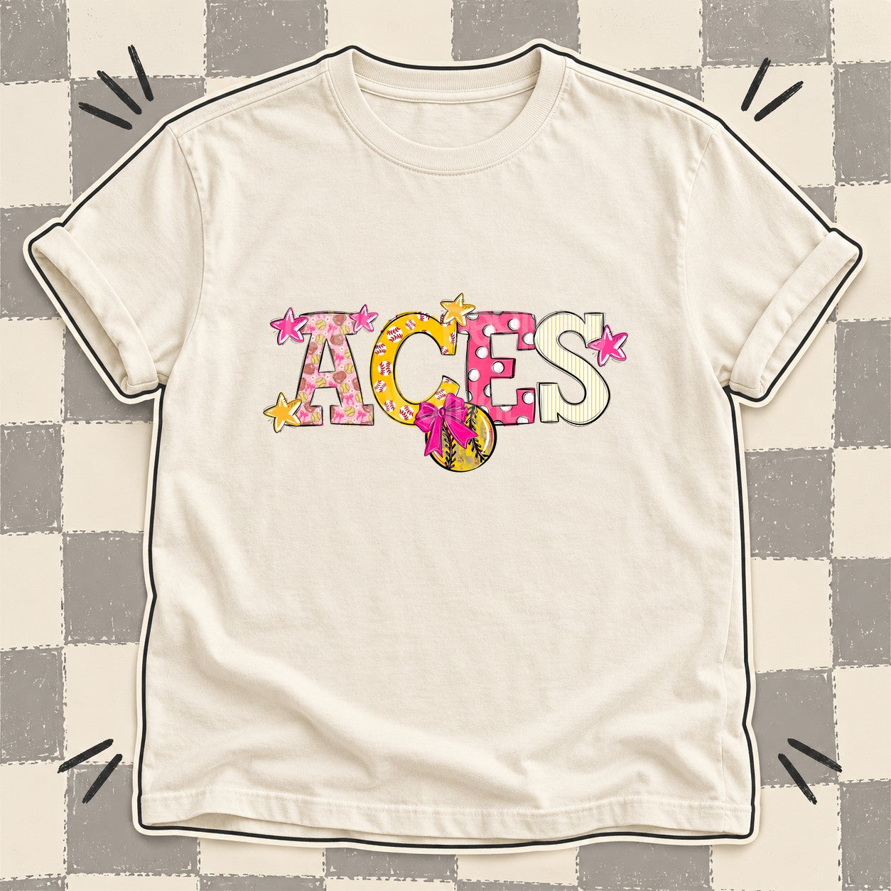 Mixed Doodle Softball Mascots – Sweet Softball Aces design