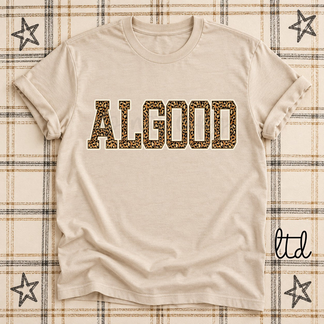 Algood Dark Leopard Mascots DTF transfer mockup