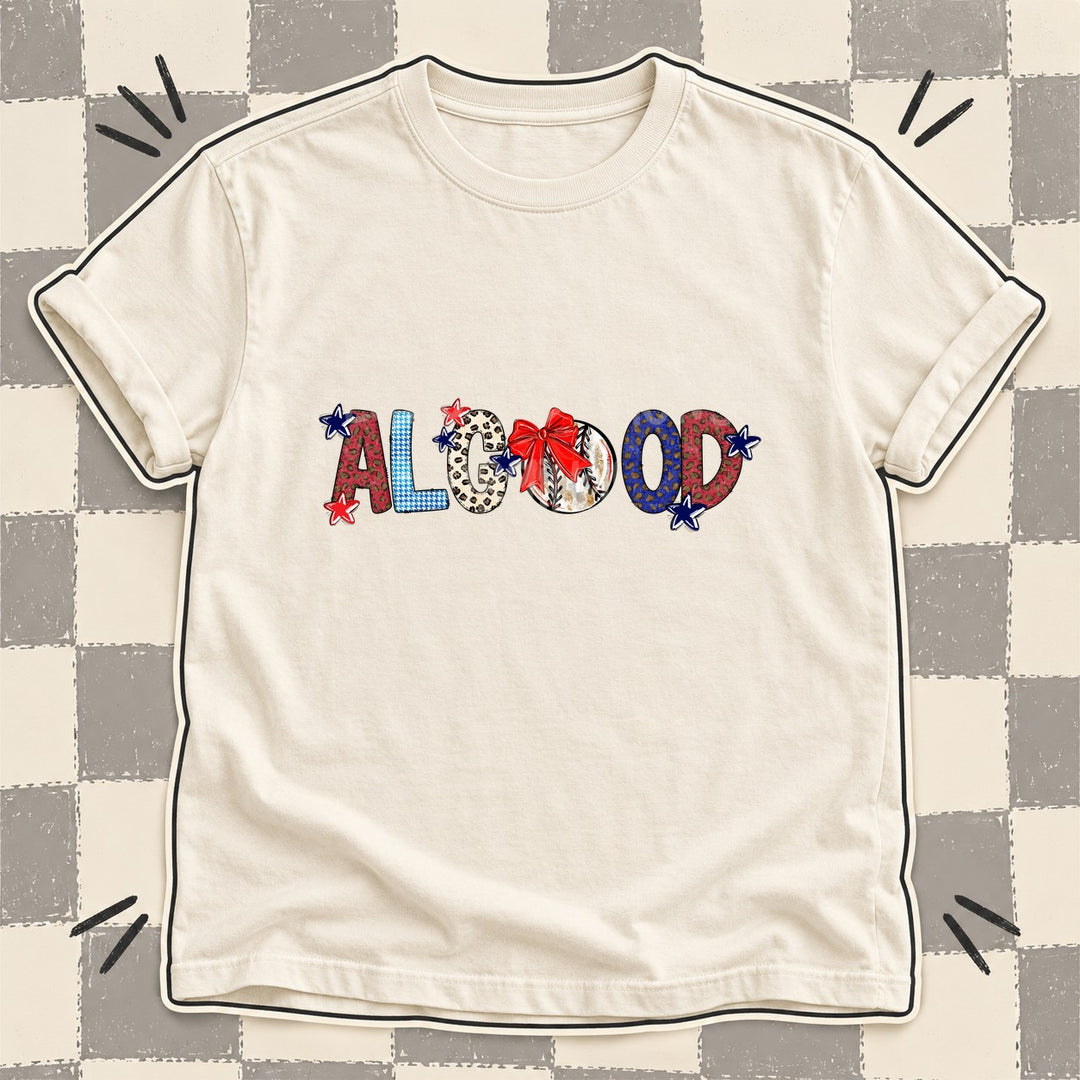 Algood Mixed Doodle Baseball Mascots – Leopard Red Navy DTF transfer mockup
