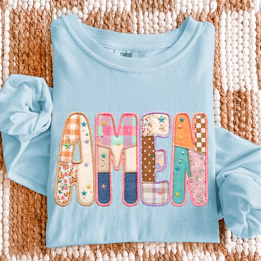 AMEN PATCH LETTERS mockup