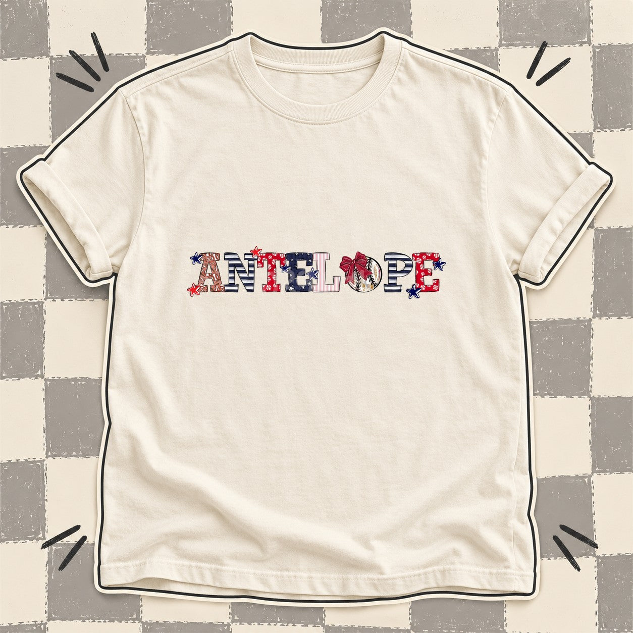 Mixed Doodle Baseball Mascots – Ballpark Classic Antelope design