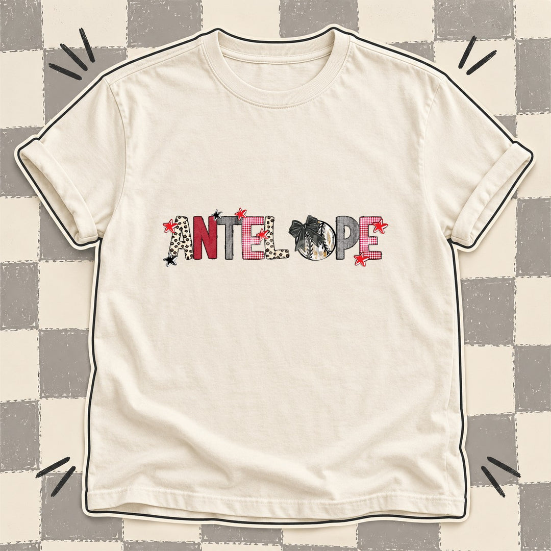 Antelope Mixed Doodle Baseball Mascots – Stitched Ballpark DTF transfer mockup