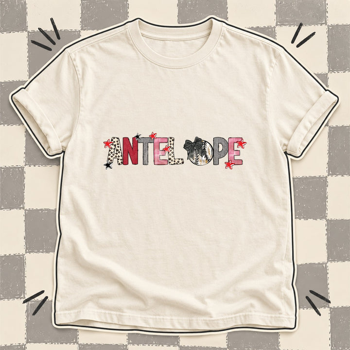 Antelope Mixed Doodle Baseball Mascots – Stitched Ballpark DTF transfer mockup