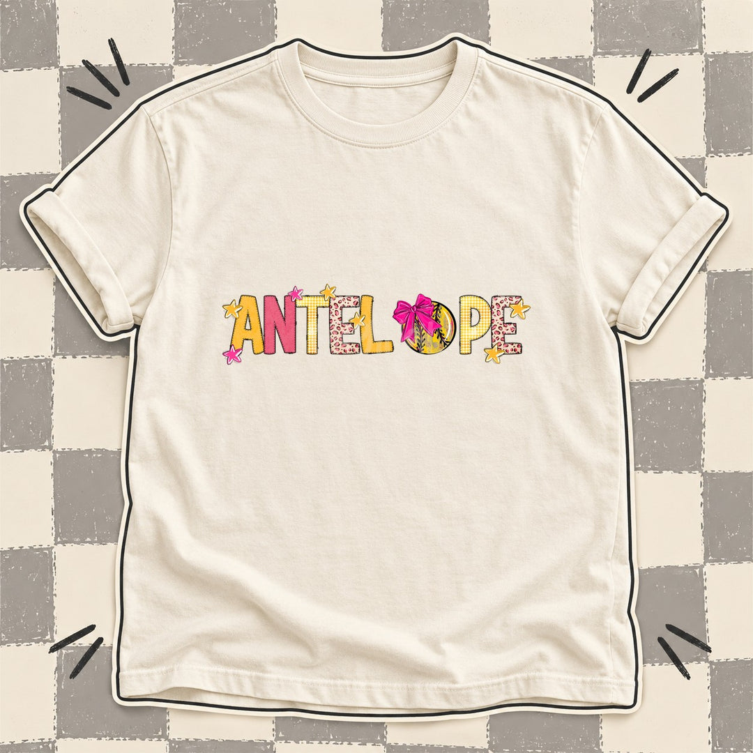 Antelope Mixed Doodle Softball Mascots – Stitched Softball DTF transfer mockup