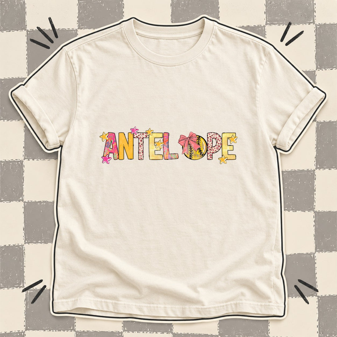 Antelope Mixed Doodle Softball Mascots – Softball Brights DTF transfer mockup