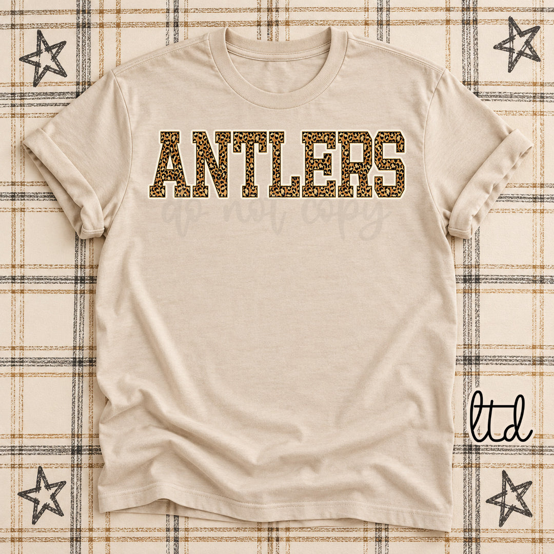 Antlers Dark Leopard Mascots DTF transfer